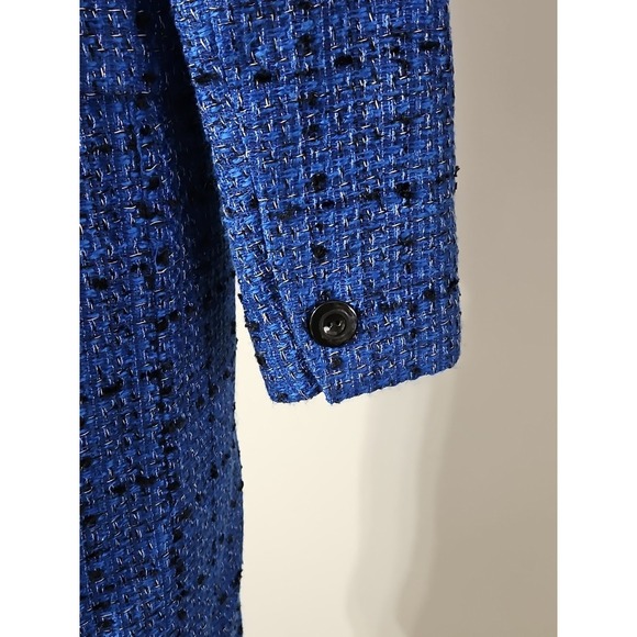 Vintage Henry Lee Women's 8 Petite Tweed Skirt Suit Set Blue Carrer Office - Picture 4 of 16